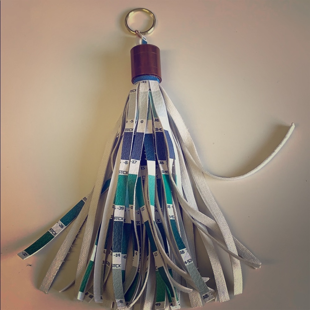 Pantone Inspired Faux Leather Tassel Key Chain